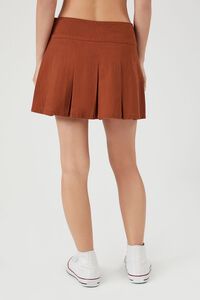RUST Pleated Twill Mini Skirt, image 4
