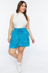 BIJOU BLUE Plus Size Drawstring Bermuda Shorts, image 5