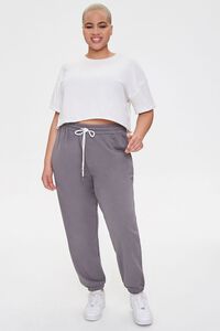 GREY Plus Size French Terry Joggers, image 5