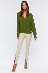 OLIVE Ribbed Drop-Sleeve Sweater, image 4