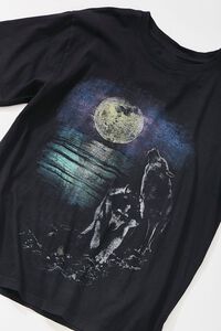 BLACK/MULTI Howling Wolf Graphic Tee, image 3
