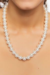 GOLD/CREAM Faux Pearl Necklace, image 1