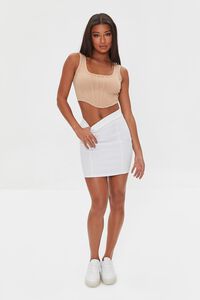 WHITE Fitted Mini Skirt, image 5