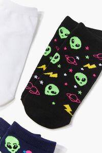 BLACK/MULTI Alien Ankle Socks Set - 5 pack, image 4