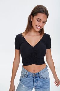 Ruched Crop Top, image 1