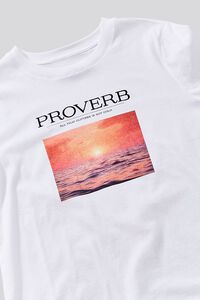 WHITE/MULTI Organically Grown Cotton Proverb Graphic Tee, image 3