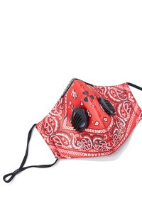 RED/MULTI Men Paisley Face Mask, image 3