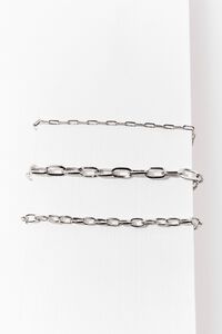 SILVER Anchor Chain Necklace Set, image 1