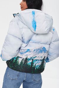 WHITE/MULTI Outdoor Print Puffer Jacket, image 3