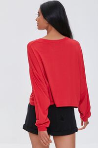 RED Drop-Sleeve Batwing Top, image 3