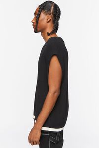 BLACK Contrast-Hem Sweater Vest, image 2