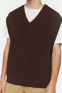 BROWN Contrast-Hem Sweater Vest, image 5