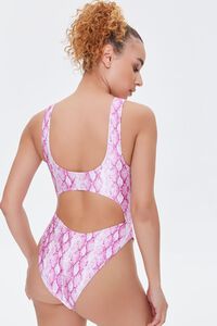 PINK/MULTI Snake Print One-Piece Swimsuit, image 4