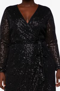 BLACK/BLACK Plus Size Sequin Wrap Dress, image 5