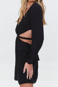 BLACK Cutout Plunging Mini Dress, image 2