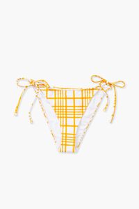 ORANGE/WHITE Plaid String Bikini Bottoms, image 5