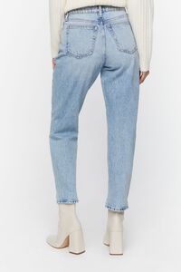 MEDIUM DENIM High-Rise Colorblock Straight Jeans, image 3