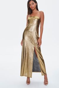 GOLD Metallic Maxi Dress, image 4