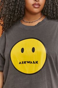 CHARCOAL/MULTI Plus Size Airwalk Happy Face Graphic Tee, image 5
