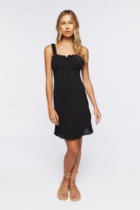 BLACK Ruffle-Trim Sweetheart Mini Dress, image 4