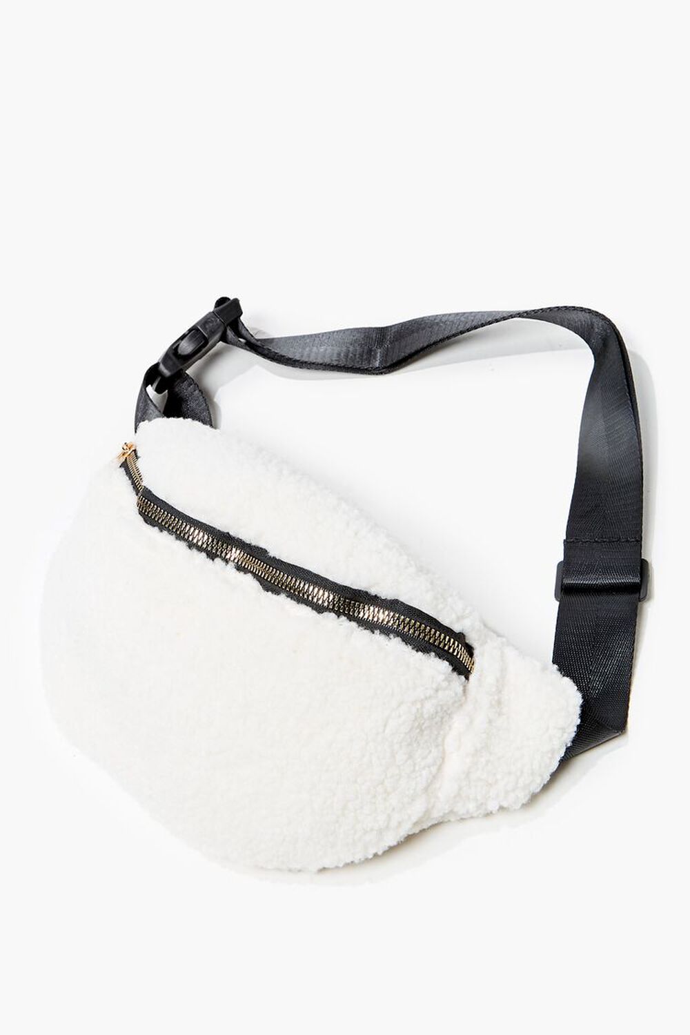 CREAM Faux Shearling Fanny Pack, image 1