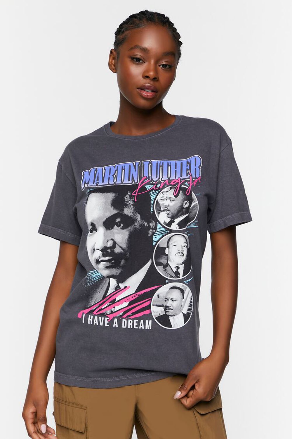 CHARCOAL/MULTI Martin Luther King Jr Graphic Tee, image 1