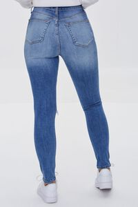 MEDIUM DENIM Premium Distressed Skinny Jeans, image 4