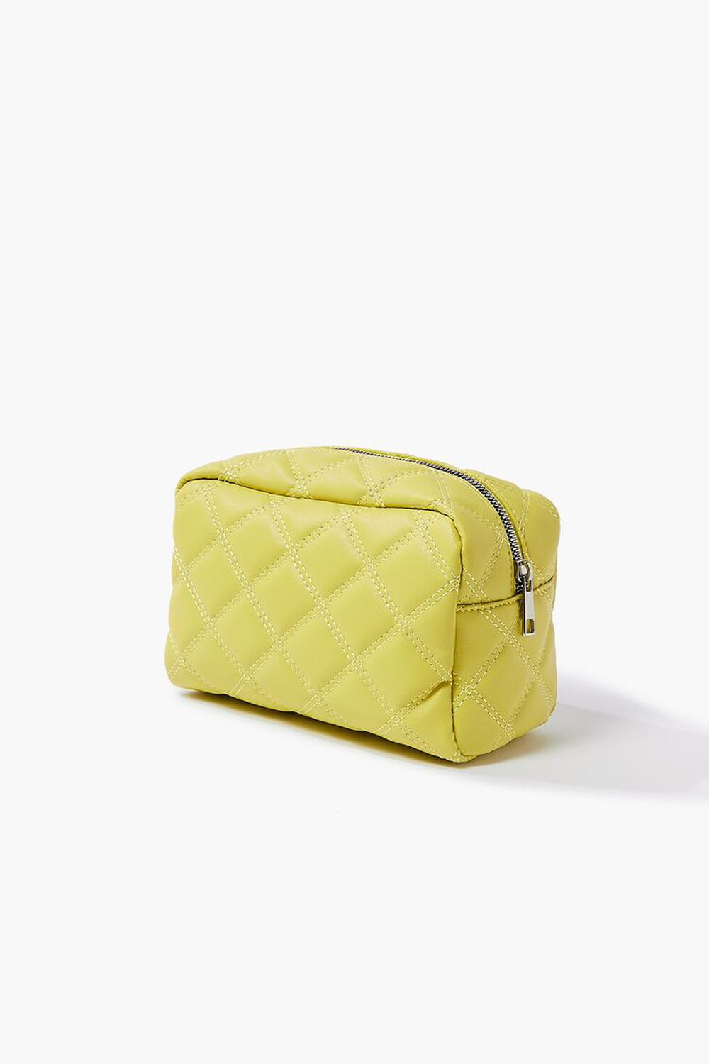 CELERY Quilted Faux Leather Makeup Bag, image 1