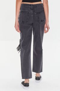 WASHED BLACK Distressed Mom Jeans, image 4