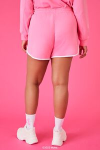 PINK/MULTI Plus Size Barbie Ringer Shorts, image 4
