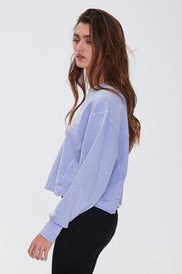 BLUE French Terry Drop-Sleeve Top, image 2