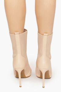 NUDE Faux Leather-Trim Sock Booties, image 3