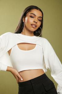 IVORY Combo Crop Top, image 1