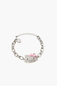 SILVER Rhinestone Hello Kitty Charm Bracelet, image 1