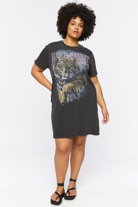 BLACK/MULTI Plus Size Wild Spirit Graphic T-Shirt Dress, image 5