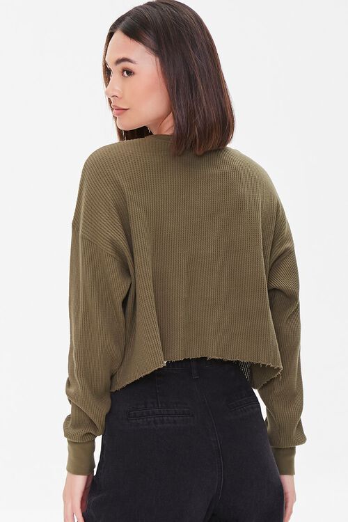 OLIVE Ribbed Knit Cropped Sweater, image 3