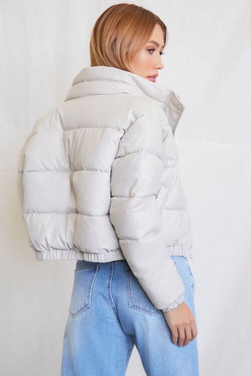 BEIGE Quilted Puffer Jacket, image 3