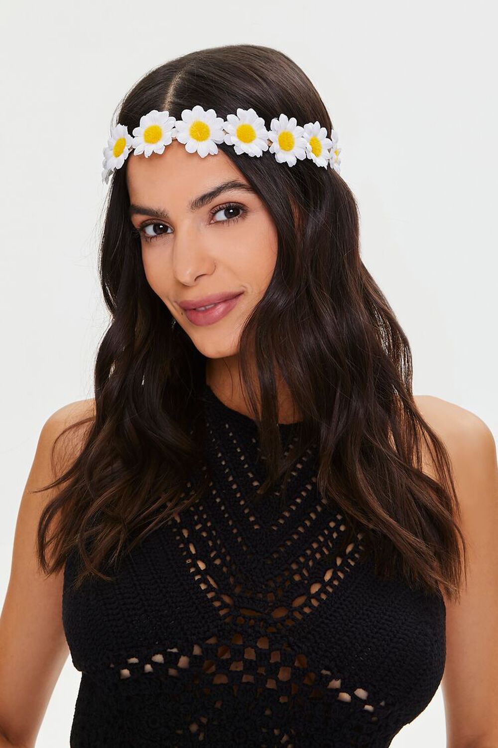 WHITE Floral Headwrap, image 1