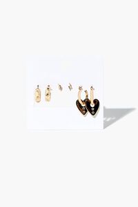 GOLD Assorted Stud & Hoop Earring Set, image 1