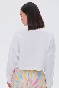 WHITE/ORANGE Sun Embroidered Graphic Pullover, image 3