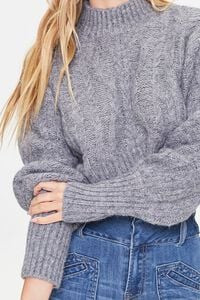 GREY Cropped Cable Knit Sweater, image 5
