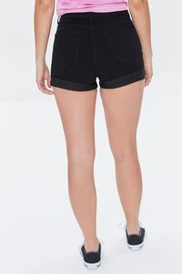BLACK Curvy High-Rise Denim Shorts, image 4