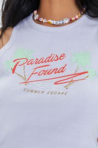 Paradise Found Graphic Cutout Crop Top, image 5