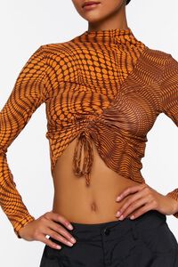 Abstract Print Ruched Crop Top, image 5
