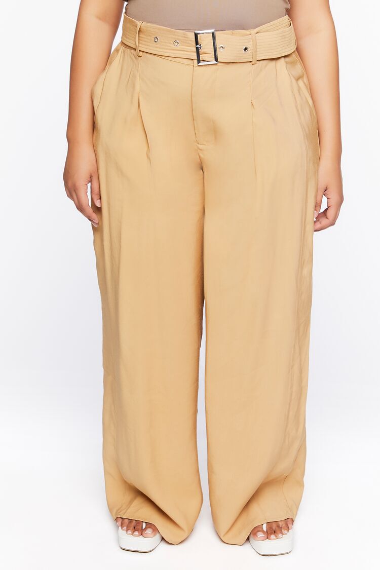 Buy Women Olive Belted Wide Legged Pants  Trends Online India  FabAlley