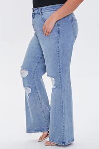 Plus Size Distressed Flare Jeans, image 3