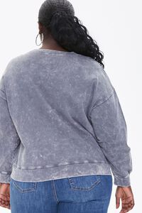 CHARCOAL Plus Size Oil Wash Pullover, image 3
