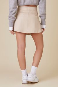 KHAKI Pleated Mini Uniform Skirt, image 4
