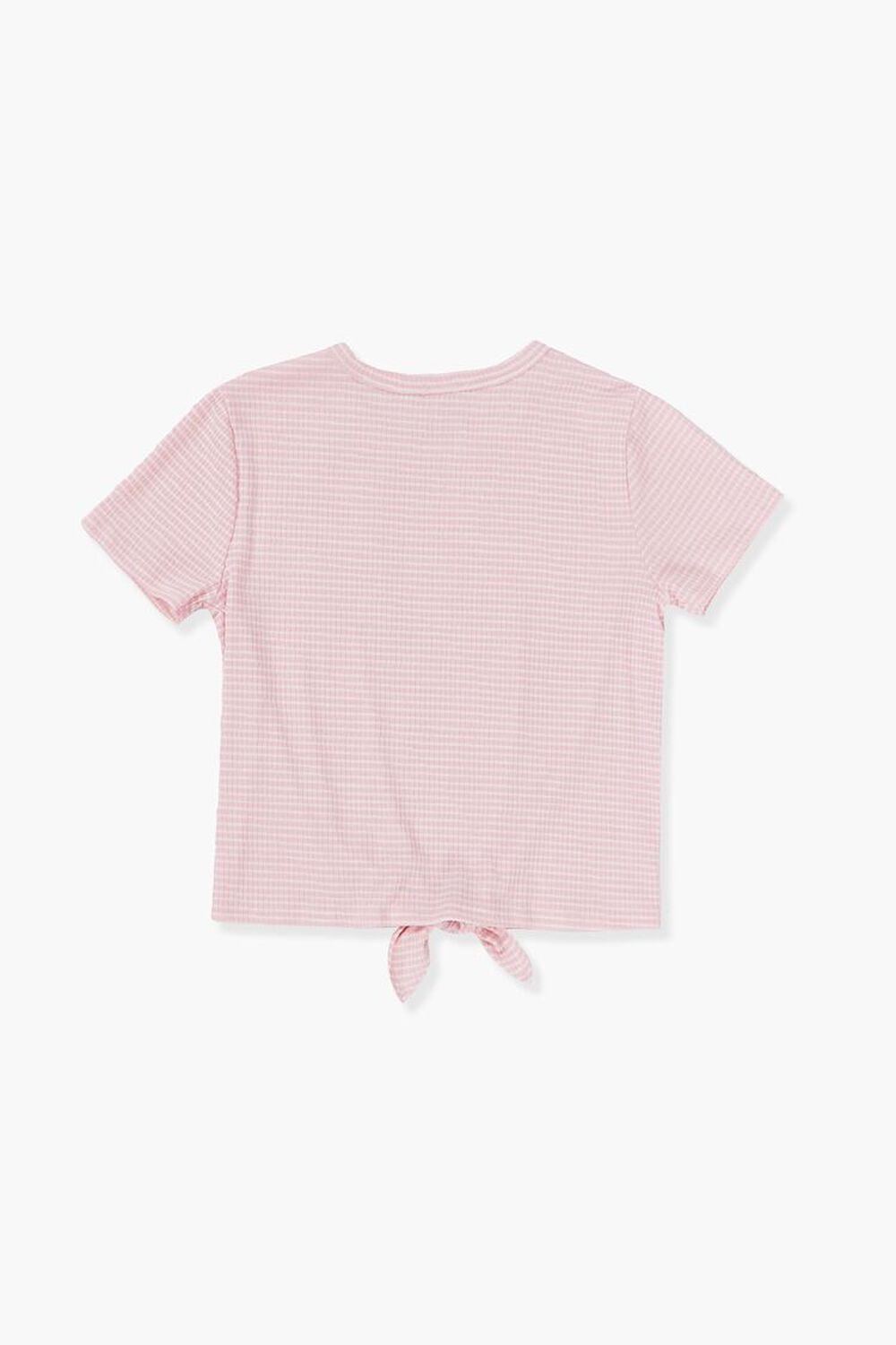 PINK/WHITE Girls Striped Knotted Tee (Kids), image 2