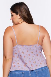 LILAC/MULTI Plus Size Ditsy Floral Print Cami, image 3